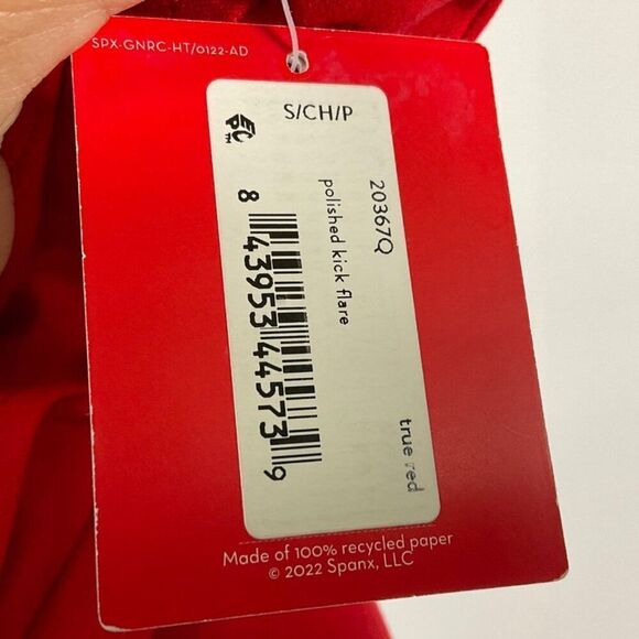 NWT Spanx Womens Petite Red Polished Kick Flare Pants, Small - Picture 10 of 16